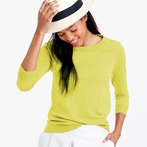 J Crew Tippi pullover sweater in neon citrus